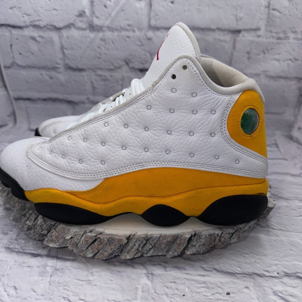 Nike Air Jordan 13 Retro Del Sol Shoes Mens Size 9 White Yellow 414571-167 - Picture 7 of 11